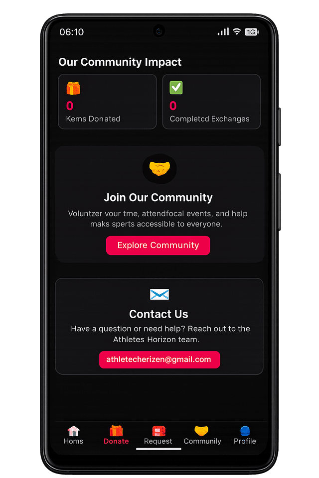 Athletes Horizon chat screen between athletes